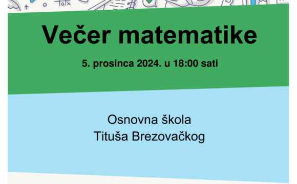 Večer matematike u Titušu – 5. prosinca 2024. u 18:00 sati