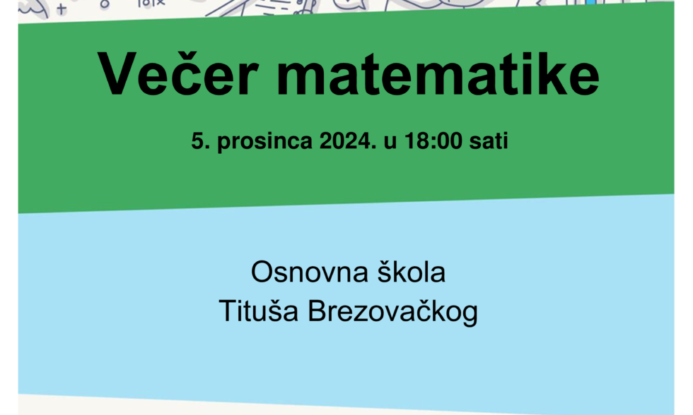 Večer matematike u Titušu – 5. prosinca 2024. u 18:00 sati